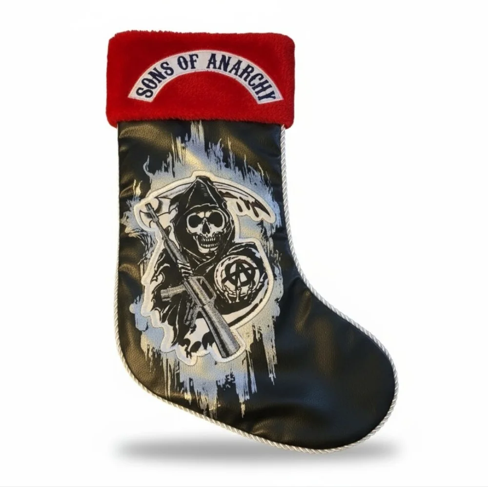 Sons of Anarchy Red and Black Holiday Stocking